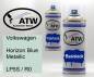 Preview: Volkswagen, Horizon Blue Metallic, LP5S / R0: 400ml Sprühdose + 400ml Klarlack - Set, von ATW Autoteile West.